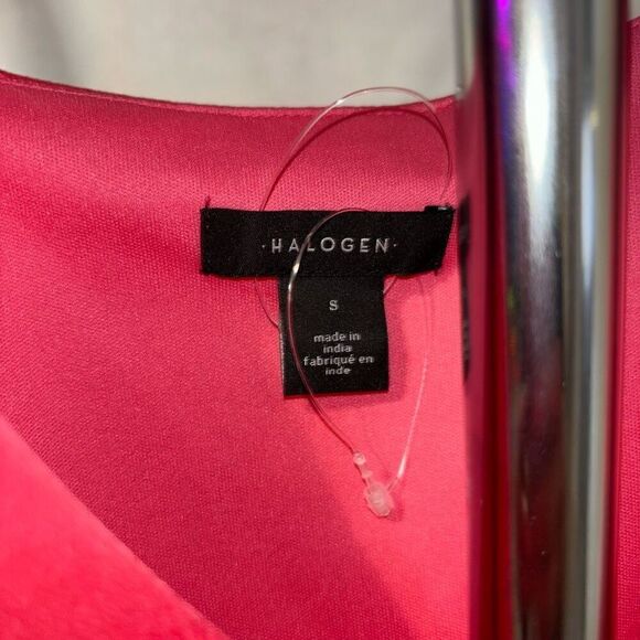 HALOGEN Puff Sleeve Satin Mini Dress in Pink Size Small - Picture 14 of 15